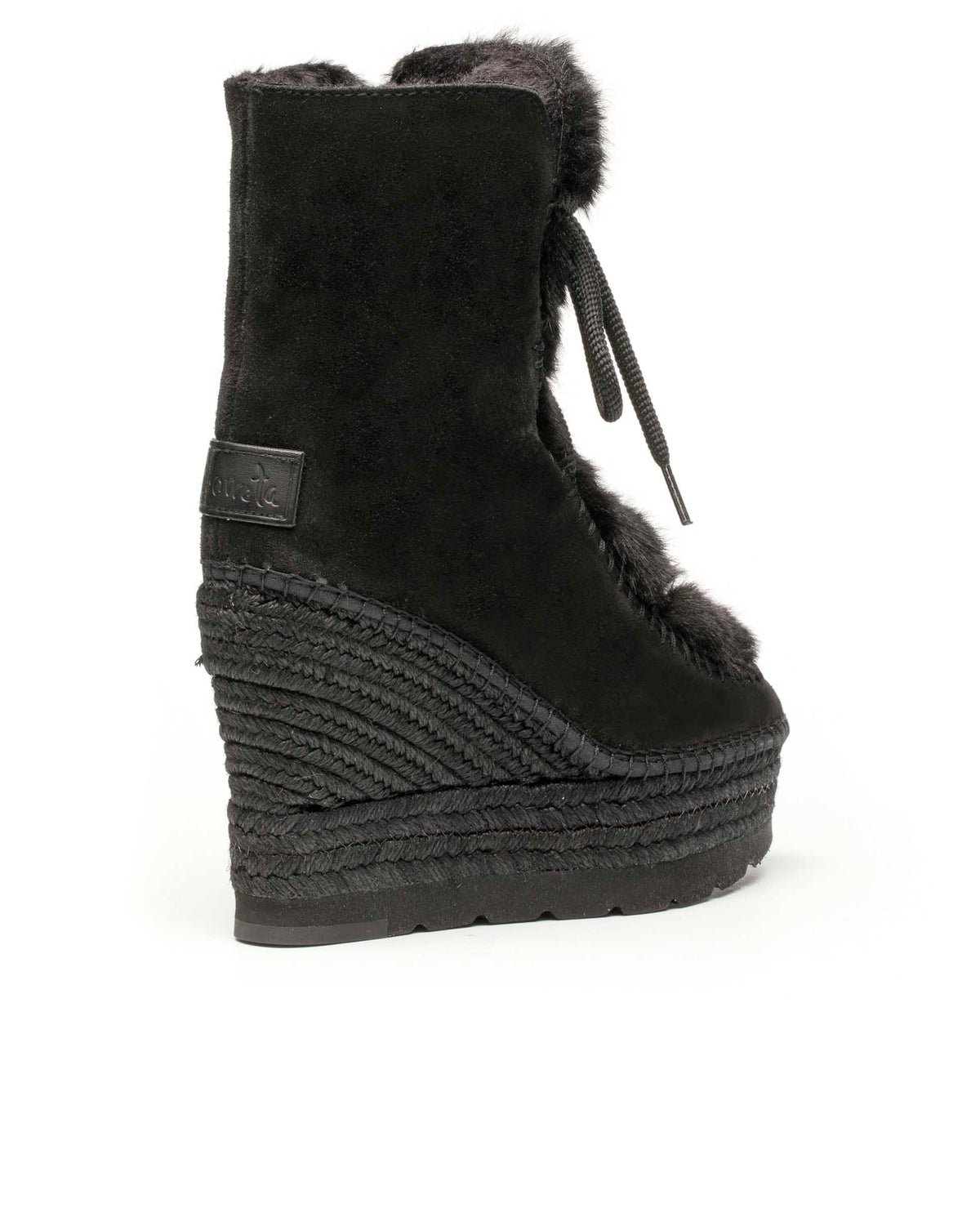 Botin de pelo en serraje negro Tilo 7