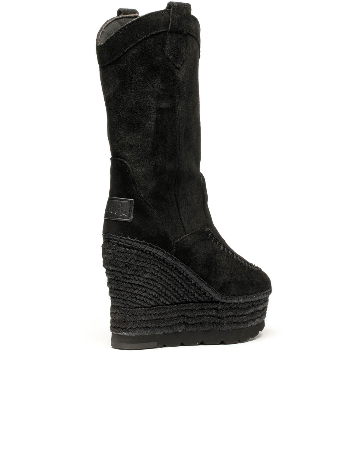 Bota Cowboy en serraje negro Tilo 7