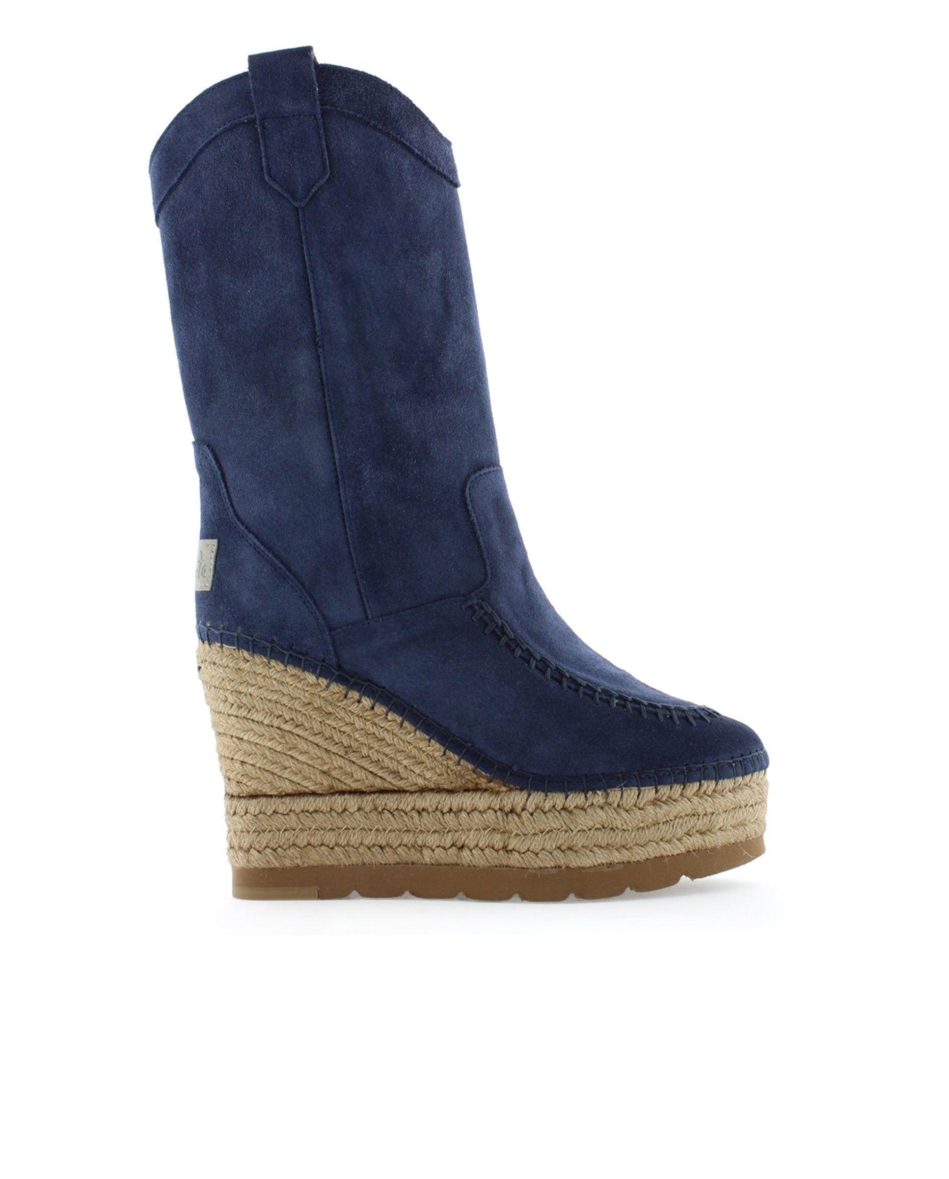 Cowboy boot in marine suede Tilo 7