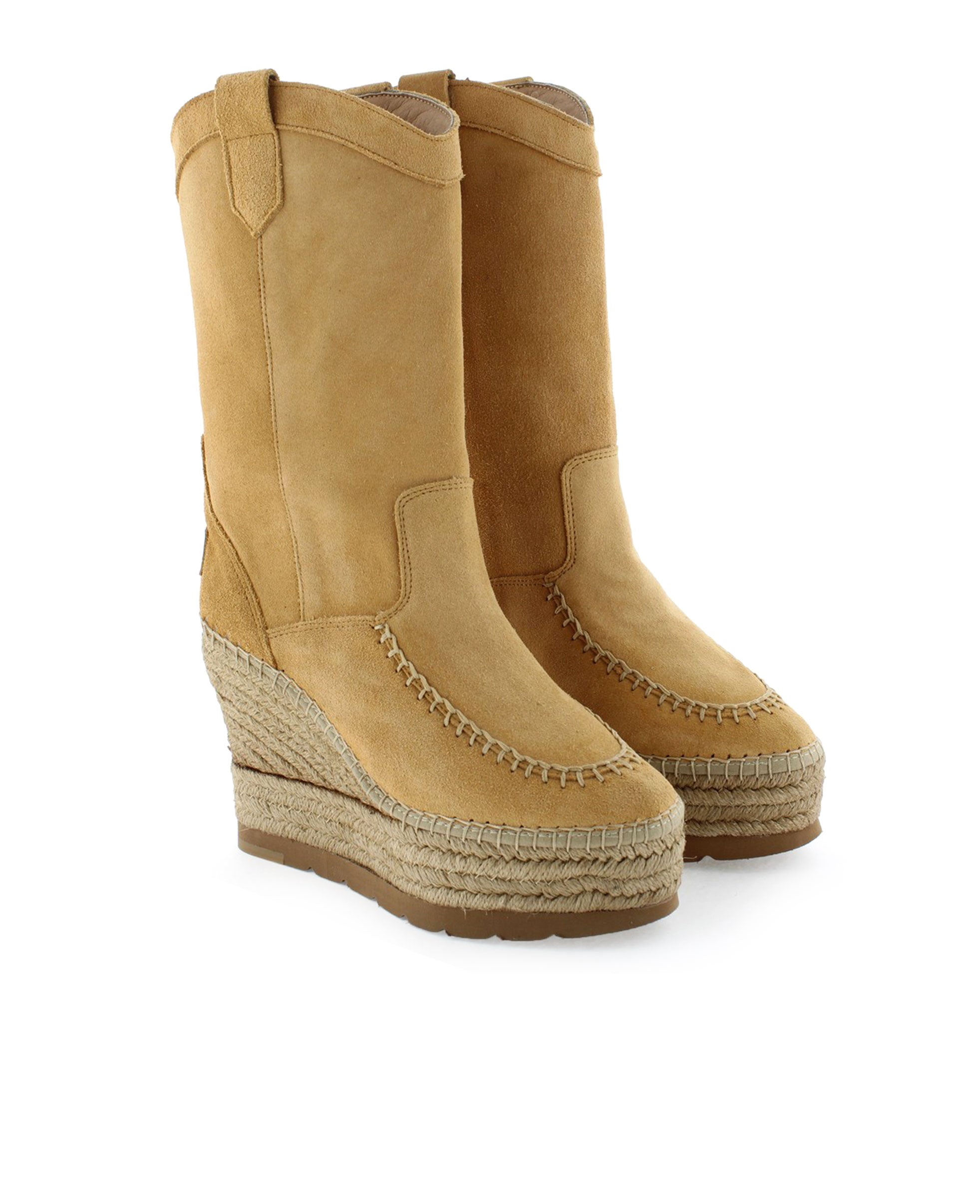 Cowboy boot in camel suede Tilo 7