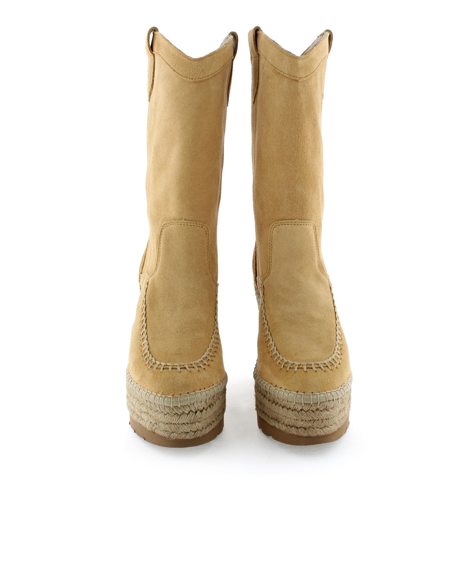 Cowboy boot in camel suede Tilo 7
