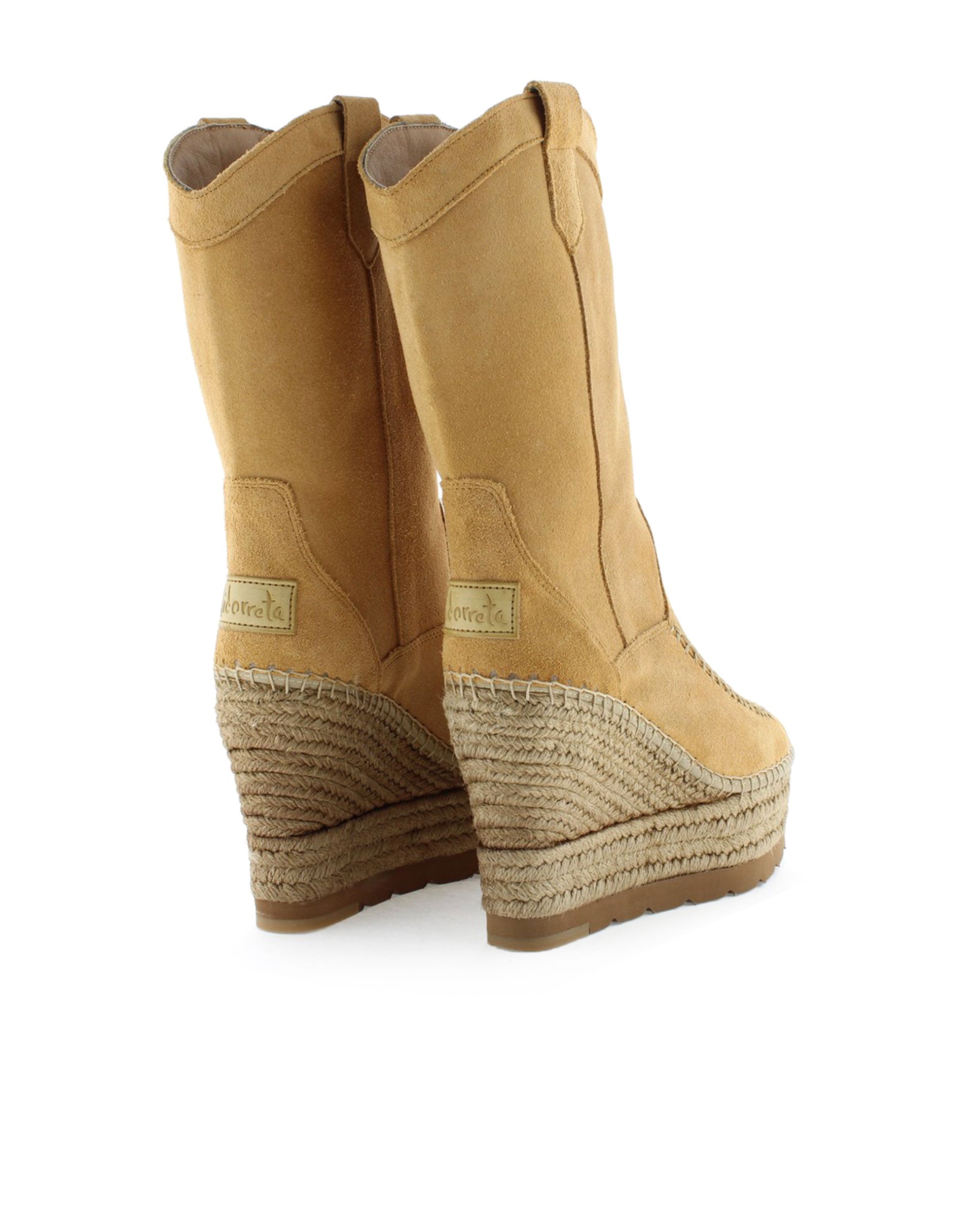 Cowboy boot in camel suede Tilo 7