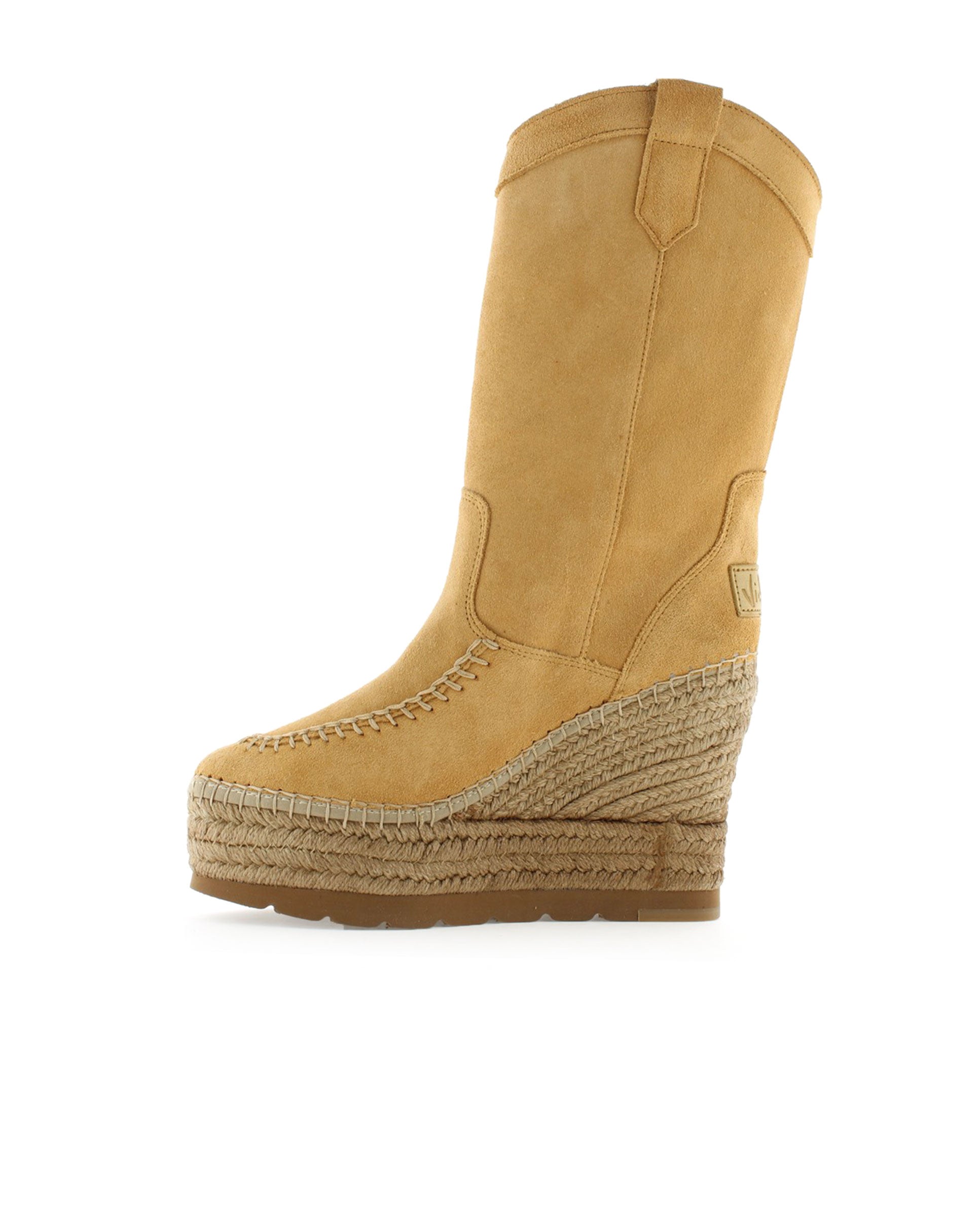 Cowboy boot in camel suede Tilo 7