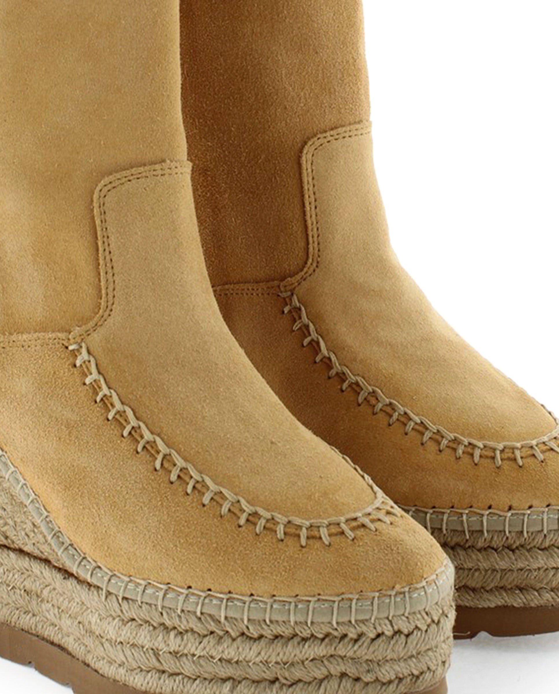 Cowboy boot in camel suede Tilo 7