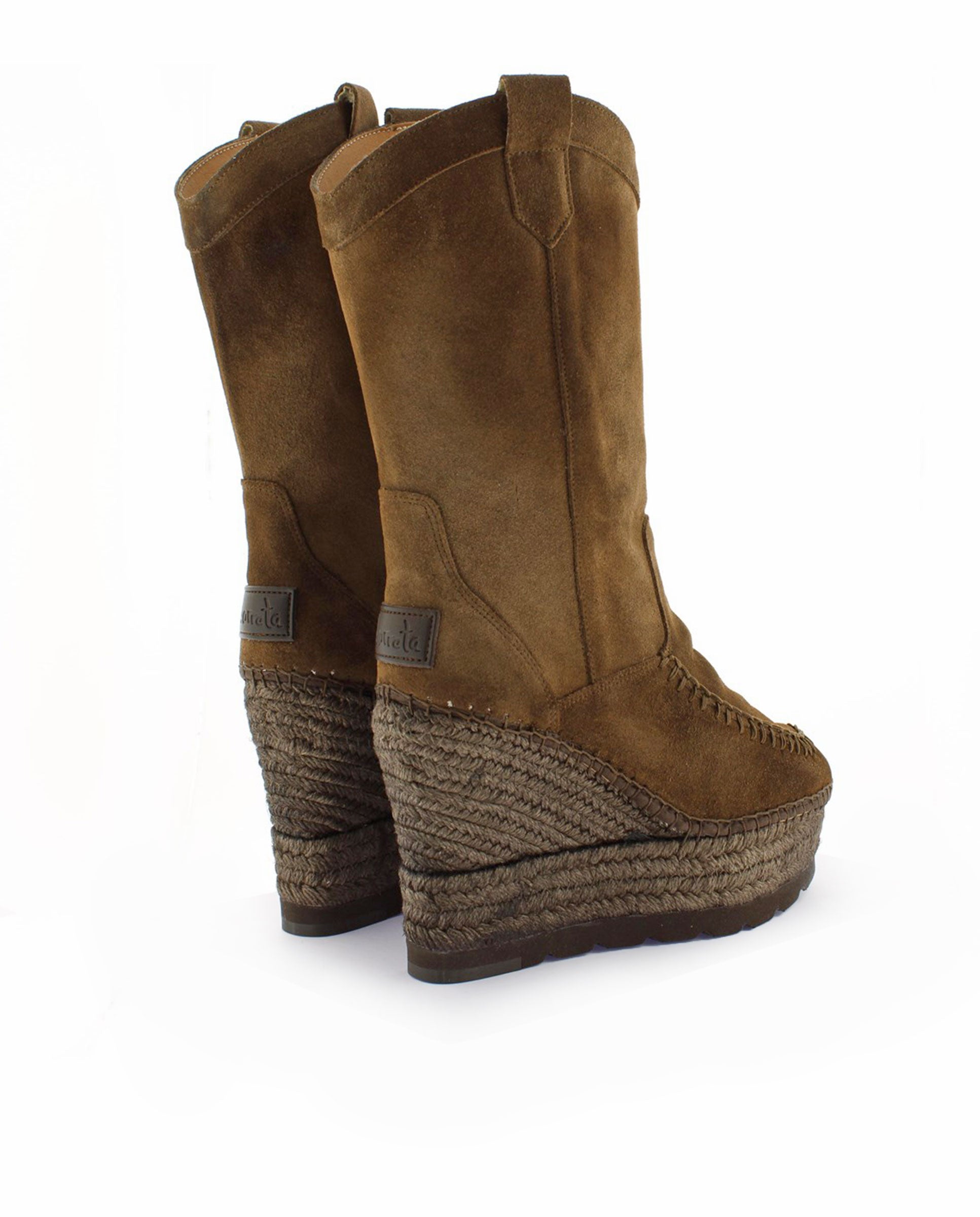 Bota Cowboy en serraje marrón Tilo 7