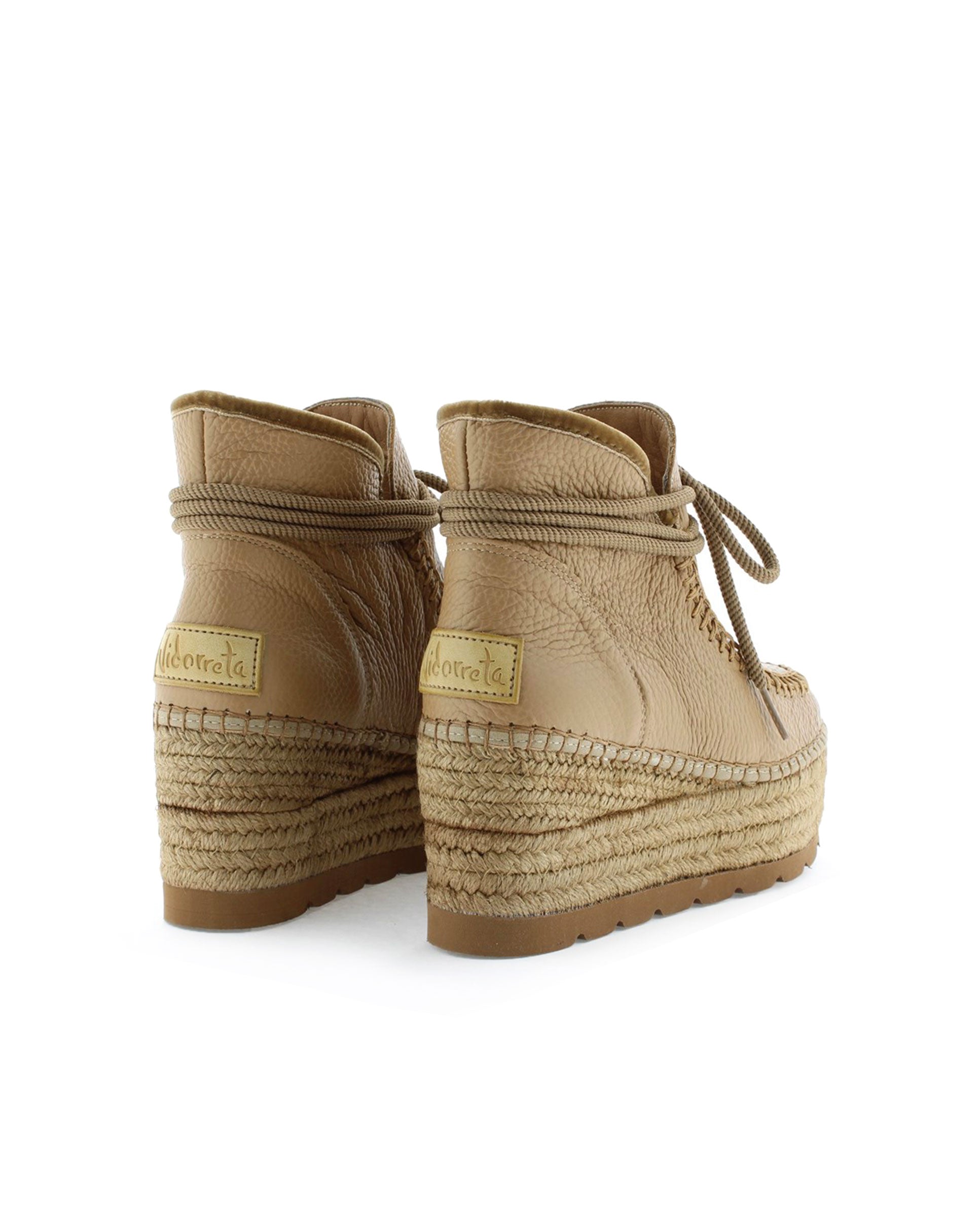 Low boot in camel Crete nappa
