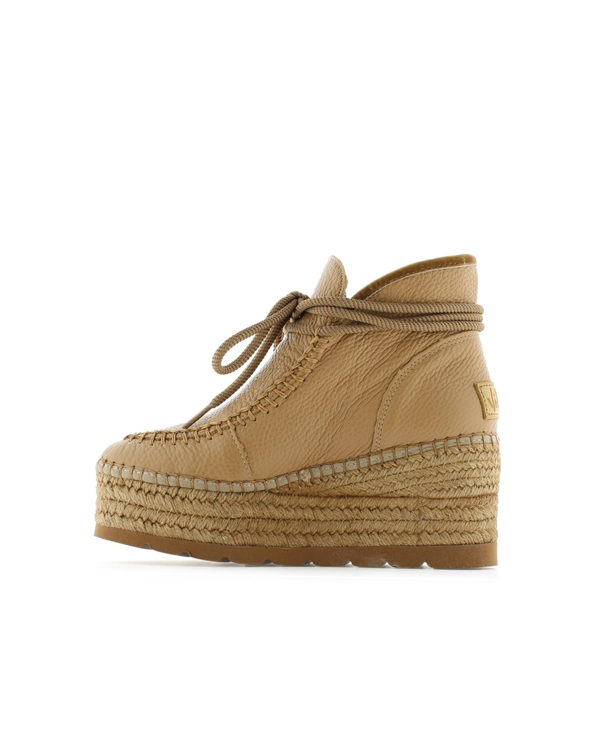 Low boot in camel Crete nappa
