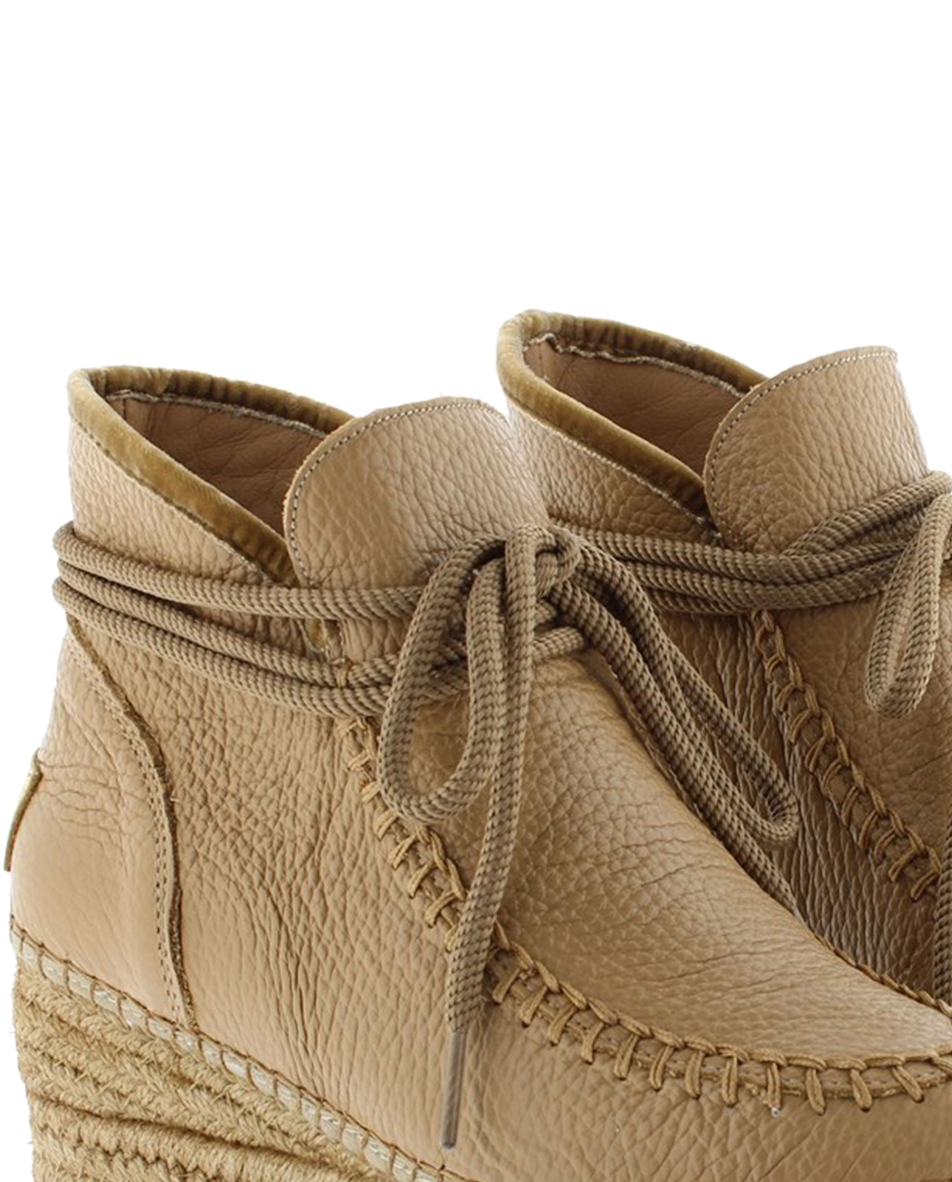 Low boot in camel Crete nappa