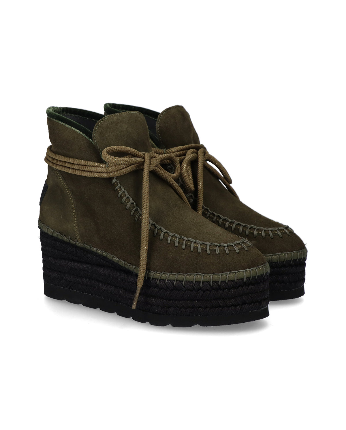 Bota baja en serraje kaki Creta