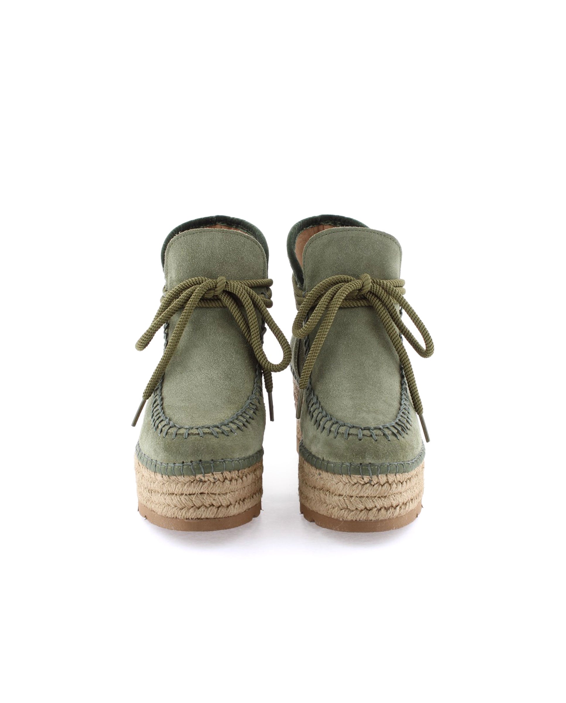Low boot in khaki Creta suede
