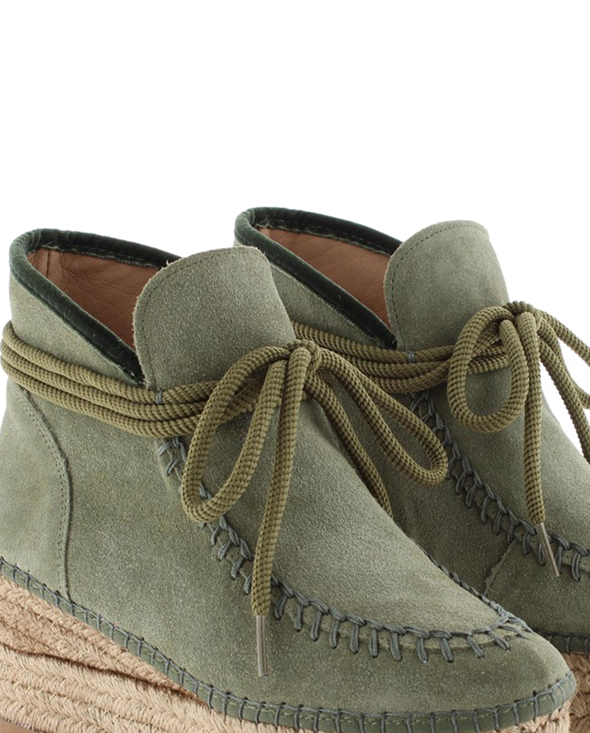 Low boot in khaki Creta suede