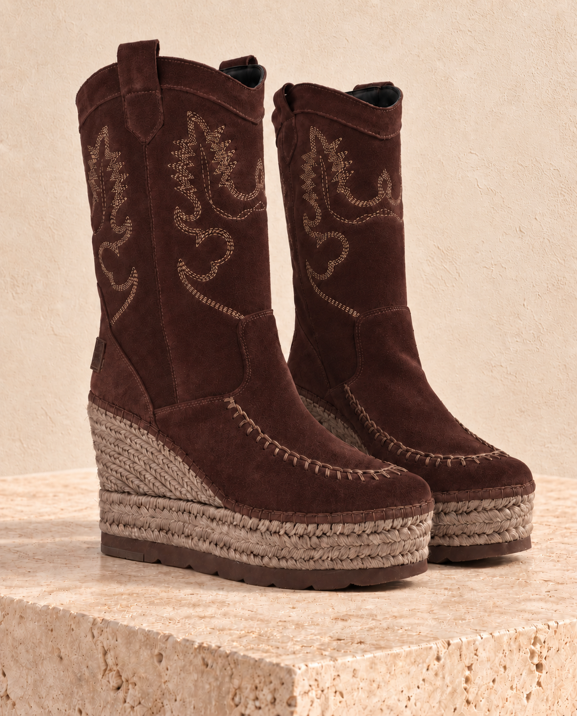 BOTA COWBOY EN SERRAJE MARRON TILO 7
