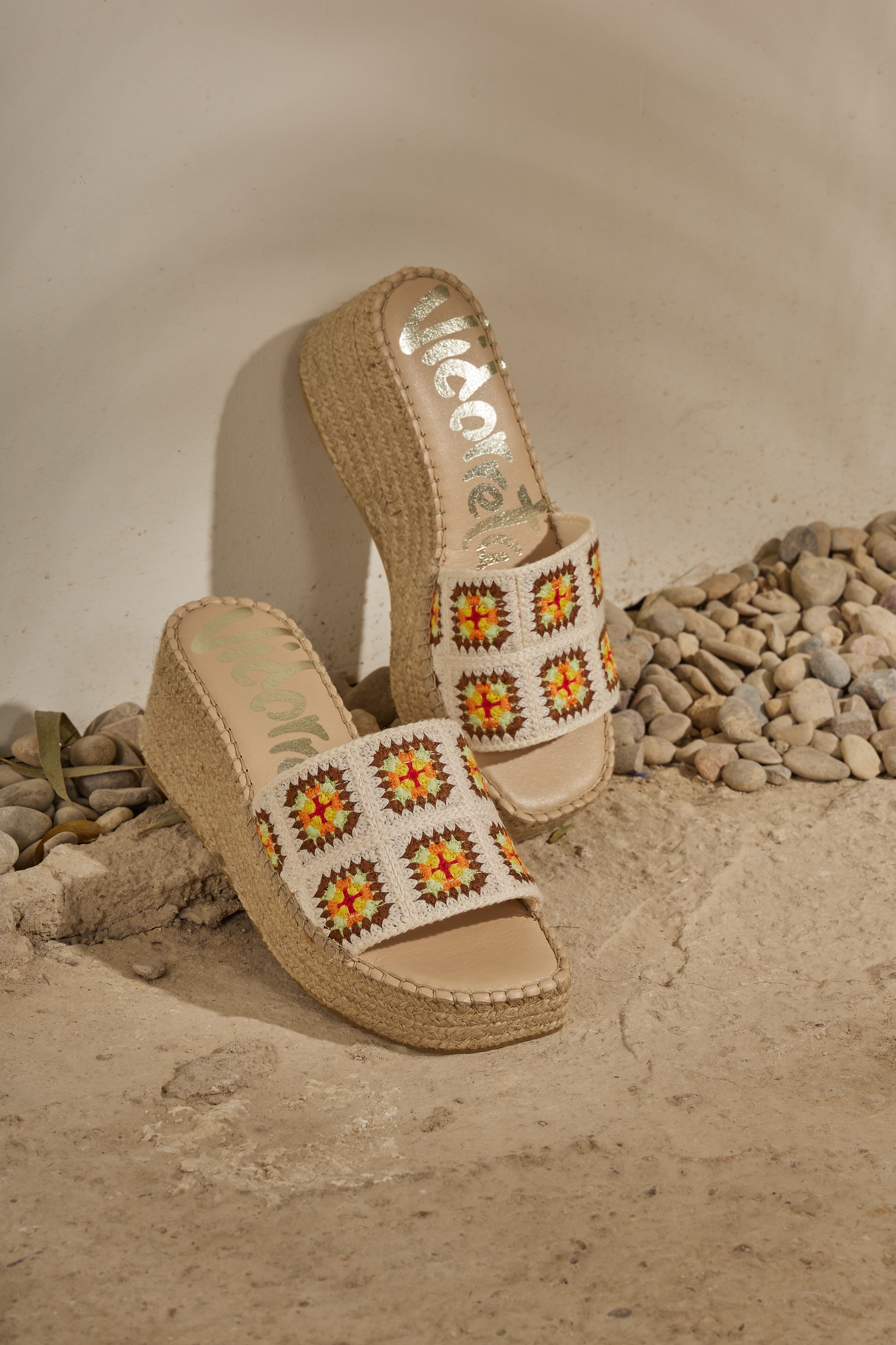 Zueco crochet apricot Vinci